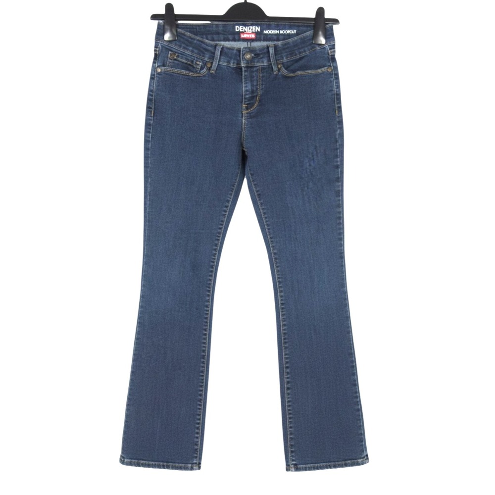 DENIZEN LEVI'S Women's MODERN BOOTCUT CUT-OFF Stretch Denim LOW-RISE Jeans Sz 6M